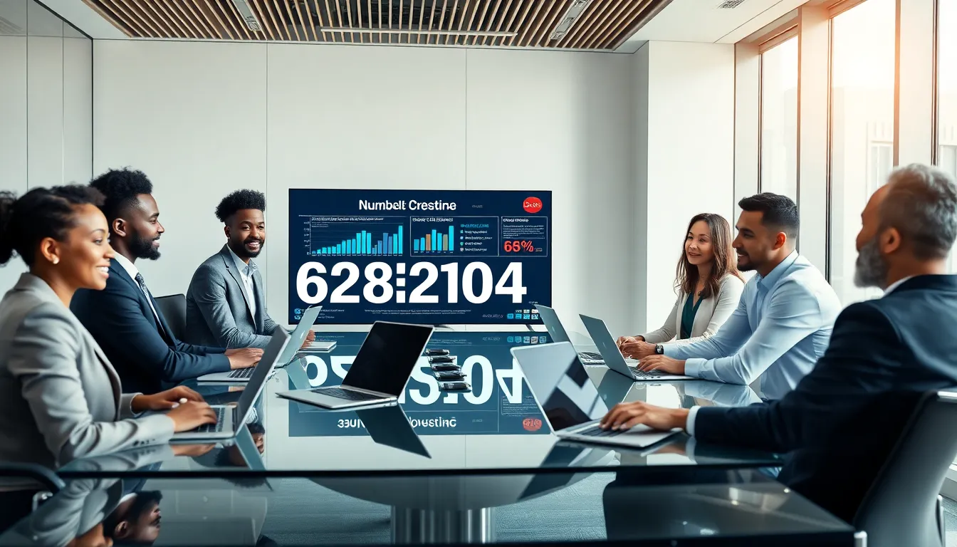 diverse professionals discussing the significance of 6282074108 in a conference room.