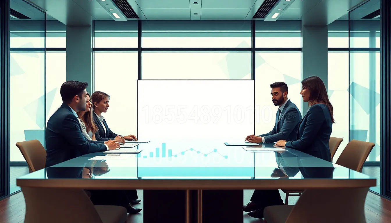 diverse team discussing the significance of the number 18554891010 in an office.
