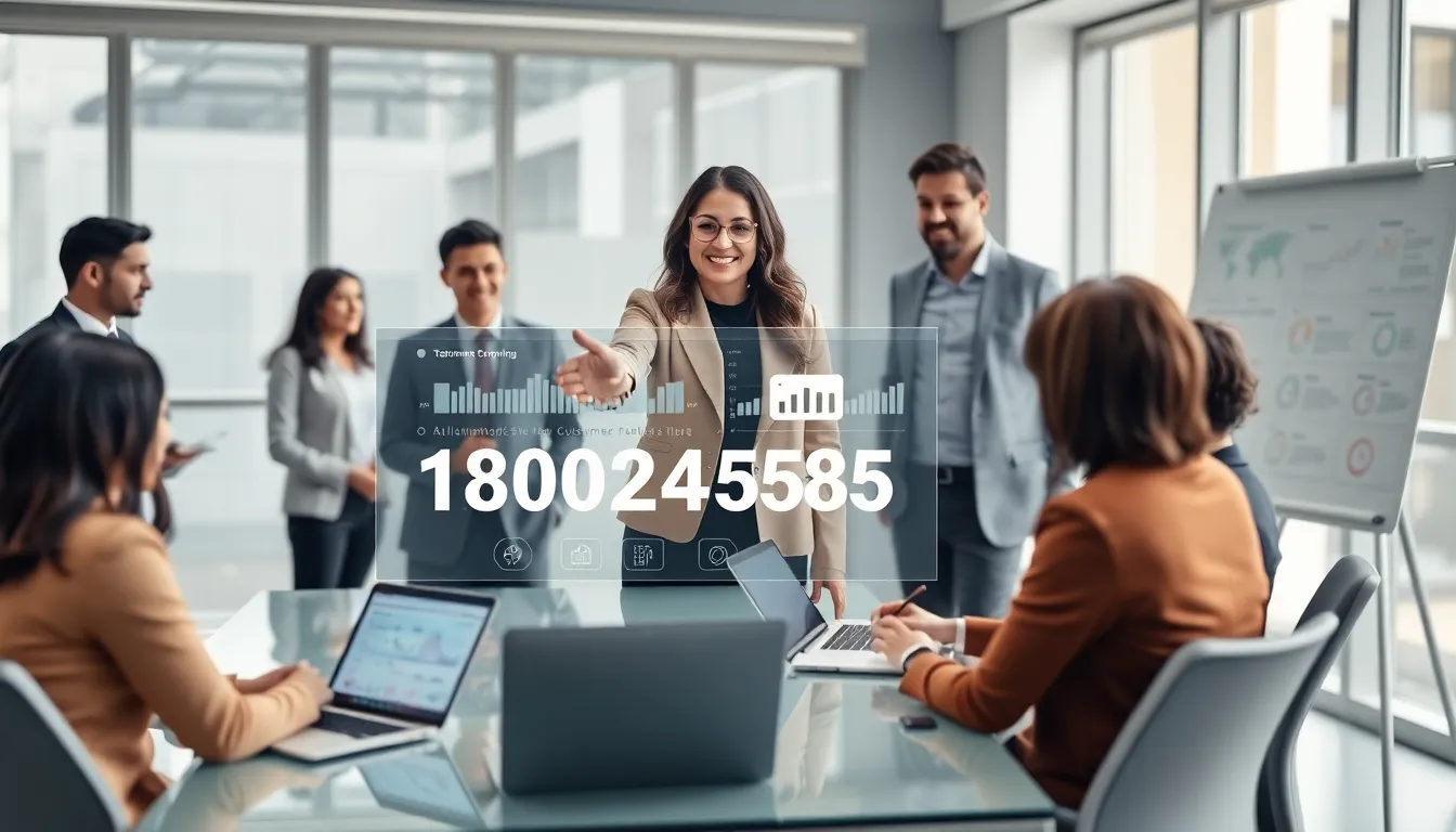 team collaborating in a modern office about telecommunications services.