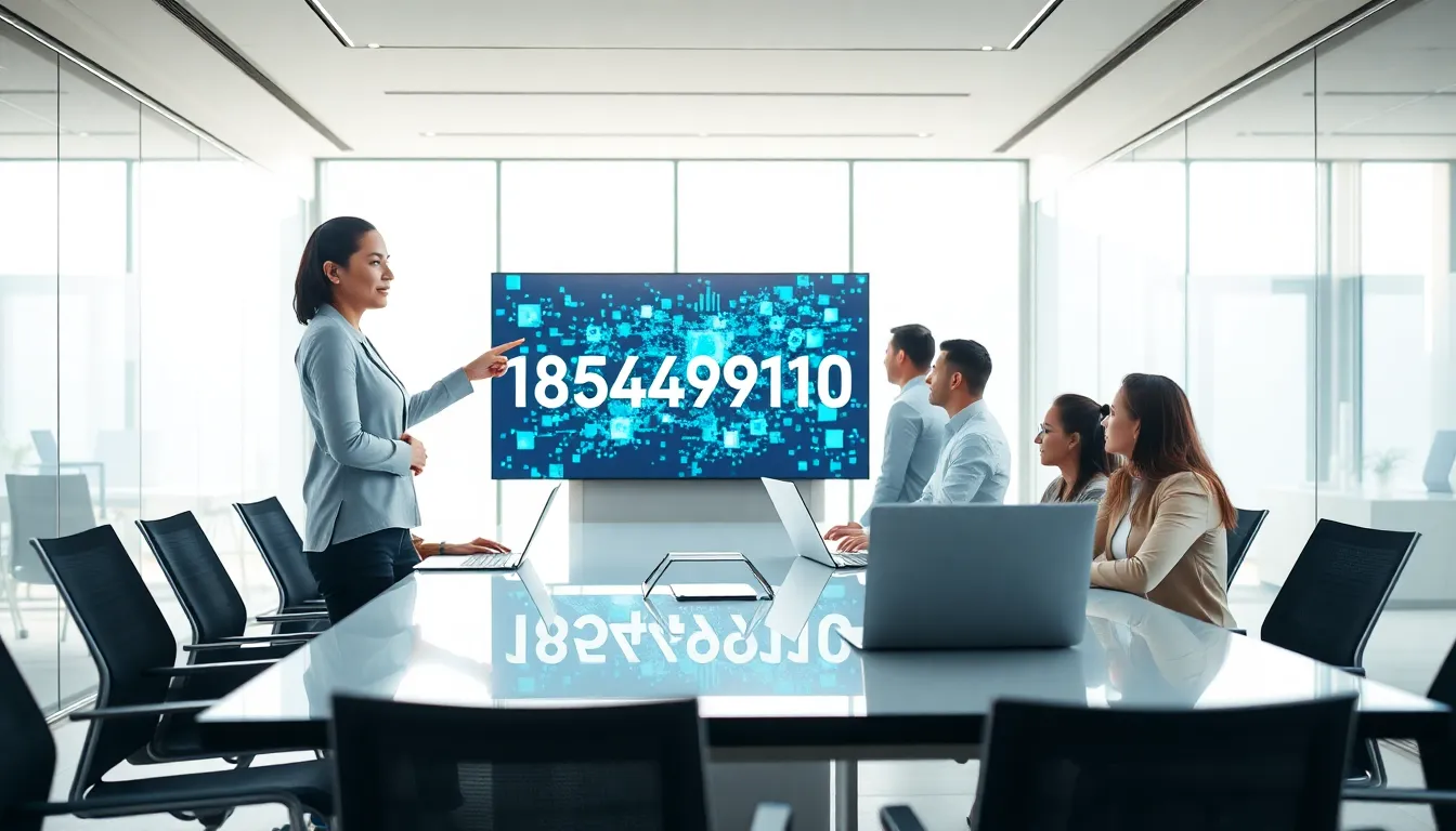 team discussing data identifiers in a modern office.